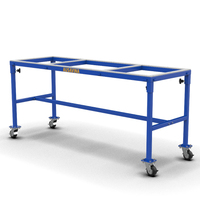 AUSAVINA Mesa de trabajo flexible TOOLS Acero inoxidable Cuatro ruedas (AFWT8328;)