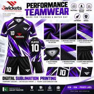 Uniforme de Fútbol Personalizado, Conjunto de Camiseta de Fútbol por Sublimación, Equipación Deportiva Personalizada para Club o Academia, 100% Poliéster de Secado Rápido - Product Image 3
