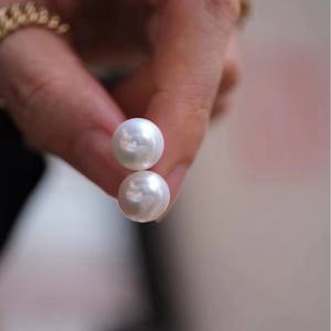 Pendientes de Perlas de Agua Dulce al por Mayor, Plata de Ley, Perlas Blancas Australianas, Joyería Fresca y Moderna - Product Image 3