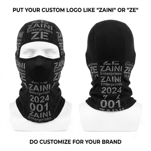 Masque facial rayé imperméable imprimé numériquement avec logo personnalisé, balaclava pour enfants, unisexe, pour le sport et l'usage quotidien, couvrant tout le visage et le cou - Product Image 4