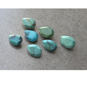 Turquesa Tibetana Natural, Calibrada, Facetada, Corte Cabujón, Forma de Pera, Gema para Joyería al por Mayor, Todos los Tamaños Disponibles - Product Image 5
