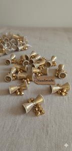 Adornos de Borlas Ghungroo Dorados Hechos a Mano, Elegantes, para Joyería Étnica y Creaciones Artesanales, Dijes Decorativos Latkan de Primera Calidad - Product Image 2
