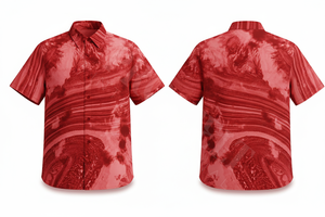 Chemise à manches courtes au design moderne, coupe confortable, motif abstrait élégant et personnalisé, chemise décontractée pour l'été, la plage et les soirées - Product Image 6