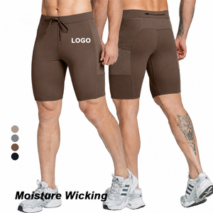 Men's <b>Canvas</b> Moisture Wicking Breathable Compression Shorts Pockets Distressed Drawstring Waist Sporty Solid Color Short Length - Product Image 1