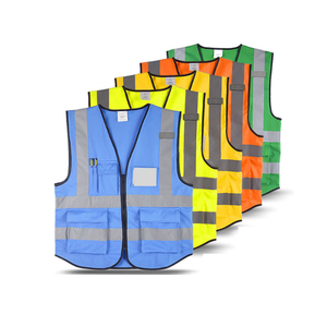 Gilet de sécurité réfléchissant haute visibilité imperméable ANSI Classe 2 EN ISO 20471 Classe 3 Vert avec poches zippées Logo personnalisable FUYI - Product Image 6