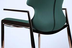 Silla de comedor de cuero de lujo moderna, muebles de restaurante para el hogar portátiles de clase alta para parques de tarifas inferiores de Vietnam para interiores y exteriores - Product Image 2