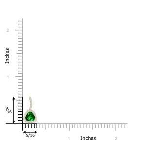 14K <b>Solid</b> <b>Gold</b> Natural Trillion Emerald Halo <b>Pendant</b> With Curved Bale Classic Fine Jewellery Anniversary Gift For Her 2026 - Product Image 3