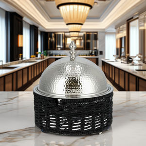 Casseroles rondes modernes en acier inoxydable pour la vaisselle de mariage, les hôtels et les restaurants - Écologiques et compatibles lave-vaisselle - Product Image 1