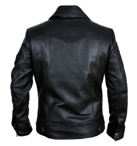 Men's <b>Retro</b> Winter <b>Leather</b> <b>Jacket</b> with Shearling Collar and Soft Inner Lining Breathable Plus Size Men's <b>Jackets</b> - Product Image 4