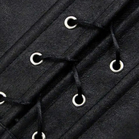 Corset en cuir pour femme avec broderie en dentelle sur le devant, haute compression, respirant, sans couture, style gothique - Couleur et taille personnalisables