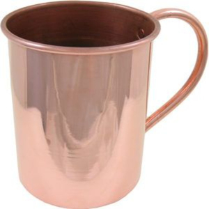 Elegante taza de cobre puro estilo Moscú con asa y patas de latón macizo, acabado pulido, taza con base para cócteles y cerveza, accesorio de bar. - Product Image 4