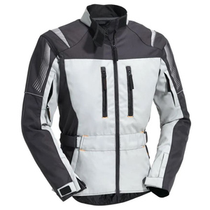 Men's Windproof <b>Motorcycle</b> <b>Jacket</b> Full Sleeve Color Blocked Grey Black All Seasons Riding Wear - Product Image 3