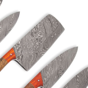 High Performance Damascus Steel <b>Kitchen</b> Knife Set With Comfortable Handle And Balanced Structure For Cooking - Product Image 5
