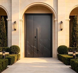 Royal Luxury Modern Wrought Iron Security Entrance Door Sophisticated Design Rust-Resistant Properties Easy Assembly <b>Swing</b> Open - Product Image 4