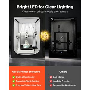 Grande Copertura LED per Stampante 3D, Tenda in Tessuto Oxford Antipolvere e Impermeabile, Accessori Protettivi per Stampante a Temperatura Costante - Product Image 4