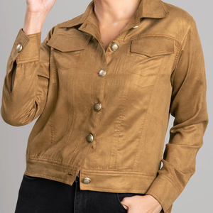 8 Colors Button Women's Faux <b>Suede</b> Knitted Bomber <b>Jacket</b> Casual Lightweight Autumn Winter Fashion 2026 Coats Outerwear - Product Image 6