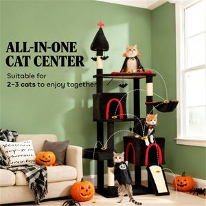 Torre per Gatti Premium, Albero per Gatti e Struttura per Arrampicata con Tiragraffi, Stimola l'Esercizio e il Gioco Felino - Product Image 2