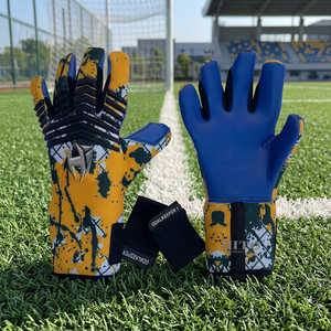 Gants de gardien de but professionnels personnalisables, paume avant en latex allemand 4 mm, dos en impression par sublimation et injection de caoutchouc - Product Image 4