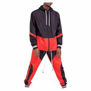 Survêtement d'hiver décontracté en nylon à fermeture éclair deux pièces de haute qualité pour hommes, survêtement à séchage rapide - Product Image 4