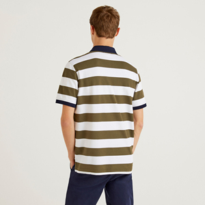 Chemise noire pour homme avec imprimé de personnage pixelisé, manches courtes, décontractée, en toile 180g, tricotée, respirante, avec logo frontal - Product Image 4