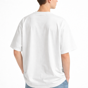 T-shirt en coton tricoté personnalisé avec logo pour homme, col rond, grande taille, pour le sport et les activités de plein air - Product Image 2