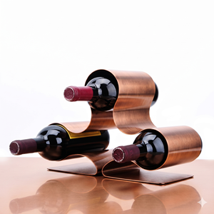 Wall Mounted Antique Display Rack for Home Furniture 1 Bottle Capacity Wine Holder <b>Freestanding</b> Geometric Wine Bottle Holder - Product Image 6