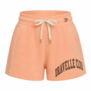 Dravelle Club Women's Peach Nonwoven Breathable Eco-Friendly Spandex/Cotton Shorts with <b>Drawstring</b> Waist Casual Style - Product Image 1