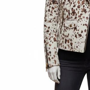 Chaqueta de Cuero Vacuno para Mujer, Estilo Urbano, de Alta Calidad, Personalizable, Informal, de Invierno, Manga Larga - Product Image 4