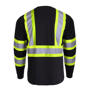Nuevas Camisas de Trabajo Premium Personalizadas con Botones, Camisa de Trabajo de Alta Visibilidad con Cinta Reflectante, Camisa de Seguridad de Algodón para Hombre - Product Image 1