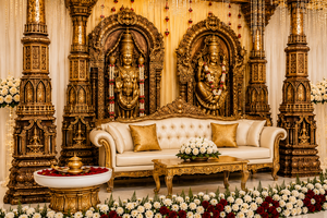 Mandap Kalyana à thème temple indien du sud de l'Inde pour mariages indiens, achetez un Mandapam Tamil Manavarai pour cérémonie de mariage aux États-Unis - Product Image 4