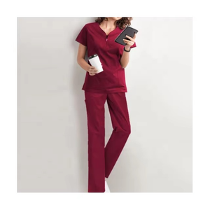 Unisex Soft Woven Rayon <b>Scrubs</b> Hospital-Grade Breathable for <b>Scrubs</b> Set Elasticity Custom Logo <b>Plus</b> <b>Size</b> Workwear Doctors - Product Image 5