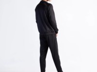 Veste de survêtement noire pour homme à fermeture éclair intégrale, couleurs personnalisables, col rond, respirante, en polyester, séchage rapide, légère, design 2-en-1, idéale pour l'été