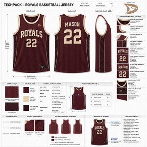 Camiseta sin mangas de baloncesto Royals 22, color granate a rayas, unisex, para adultos, que absorbe la humedad, con estampado sublimado - Product Image 5
