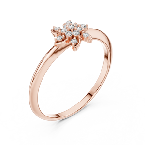 แหวนเพชรทรงกลมมินิมอลคลาสสิกสำหรับผู้หญิง ทองคำแท้ 14k เหมาะสำหรับเป็นของขวัญ งานหมั้น วันครบรอบแต่งงาน - Product Image 3