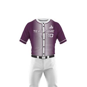 Vêtements de sport 100 % polyester, uniforme de baseball haut de gamme, uniforme de baseball personnalisé imprimé pour hommes - Product Image 2