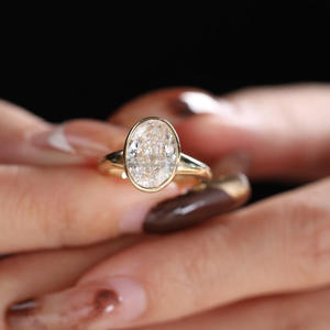 Igi/gia แล็บตัดเพชรวินเทจ14K สีเหลืองแหวนแต่งงาน/งานหมั้นใส่ได้ทั้งชายและหญิงสีขาวทองคุณภาพดีสำหรับงานปาร์ตี้ครบรอบ-คุ้มค่า - Product Image 1