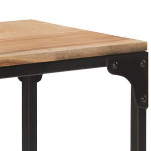 Tavolo consolle in legno naturale e nero - Product Image 6