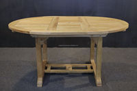 Juego de Comedor de Madera Maciza de Teca para Exteriores, 6 Sillas Plegables, 1 Mesa Redonda Extensible, Diseño Moderno y Minimalista para Jardín