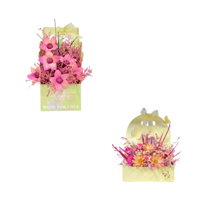 Petit panier de fleurs séchées mélangées, arrangements floraux légers et écologiques, décoration pour la maison, événements, Noël, origine Vietnam - Product Image 2