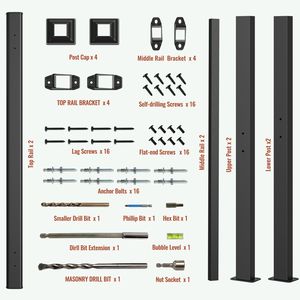 2 Pack gradini esterni corrimano 3-4 Step Rail per scale - Product Image 3
