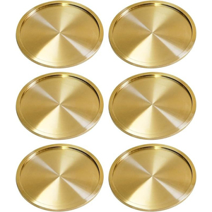 Sous-verres carrés en cuivre pur martelé à la main, sur mesure, luxe, pour restaurant, bar, vaisselle - Product Image 6