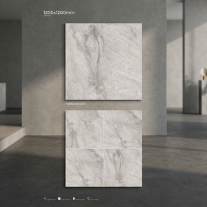 Baldosa de Porcelana Vistaar Paradise Gris Brillante 1200x1200mm, Baldosa Clásica para Piso 120x120cm, 12mm de Grosor, Diseño Antibacterial Antideslizante - Product Image 1