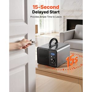 Generador de Ozono Comercial de 36000mg/h con Temporizador de Arranque Retardado de 15s y Perilla Codificadora Rotatoria para Tratamiento de Olores, Alimentación Eléctrica Cíclica - Product Image 5