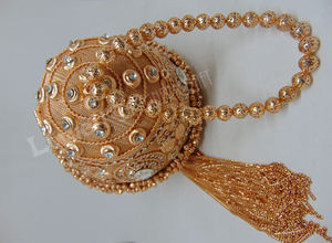 Custom Wholesale Women <b>metal</b> mesh Purse Evening Clutch Bag Gold Chain Light Flower Customized Craft Logo Style Pattern Lady - Product Image 2