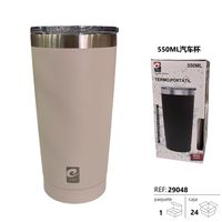 Vaso Térmico Portátil de Acero Inoxidable de 550 ml con Tapa, Aislamiento al Vacío, 12-24 Horas de Aislamiento Térmico, Diseño Minimalista, Apto para Uso en Exteriores