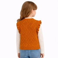 Pull sans manches tricoté pour bébés filles, gilet pull tricoté pour enfants, offre spéciale