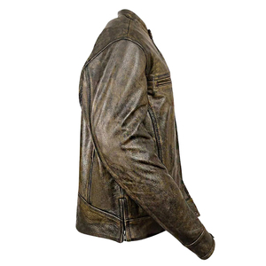 Chaquetas de cuero PU y piel de oveja para hombre, para moda al aire libre y ciclismo, chaqueta de cuero de moda hecha a medida - Product Image 4
