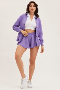 Women's Casual Daily Outfit Solid Two-Piece Pant Set Sun Metal Button <b>Long</b> Pants Button-Up <b>Vest</b> Top Featuring sleepwear - Product Image 5