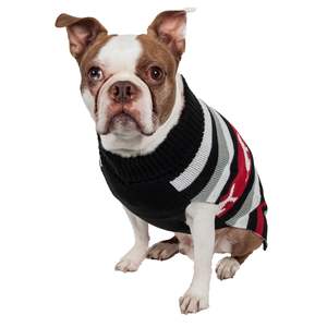 Suéter de cuello de tortuga acanalado a la moda para perros Diseño de rayas estampadas - Product Image 2