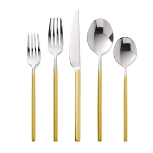 Juego de Cubiertos de Acero Inoxidable Popular con Acabado de Alto Brillo, Resistente al Óxido, para Bodas, con Diseño de Mango Elegante - Product Image 3